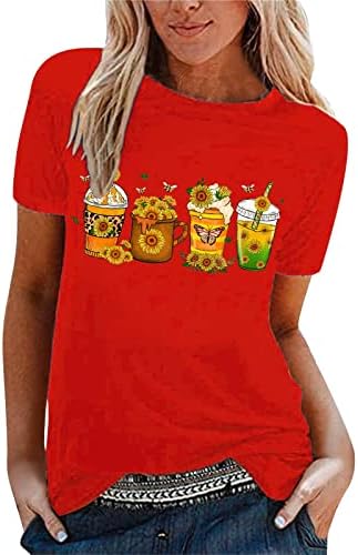 Риза с дълъг ръкав, Дамски Ежедневни Тениска С Коледните Принтом, Риза с Къс ръкав, Свободни Блузи, Малки Върхове