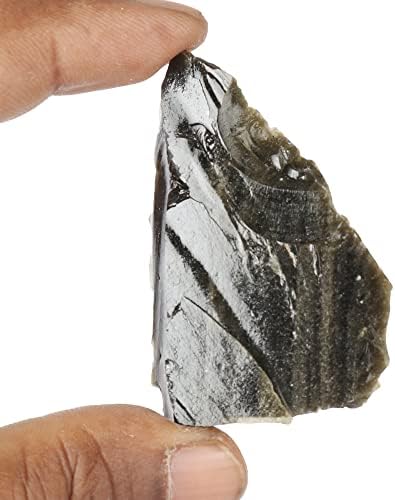 GEMHUB Естествен Суров Черен Обсидиан 151,00 карата, Лечебен кристал за многократна употреба