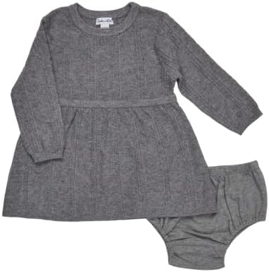 Великолепна Рокля-пуловер в рубчик с дълъг ръкав за малки Момиченца с Един Размер