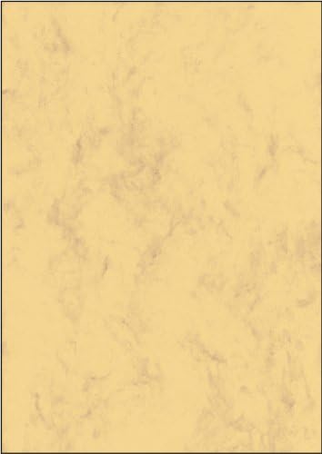 Хартия Sigel DP553 Мрамор, Пясъчно-кафява, формат А4, 135,1 паунда, 50 Листа