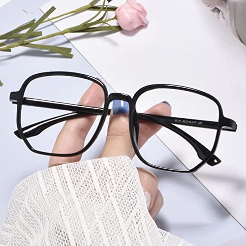 Стилни очила за четене в големи рамки, четящо устройство с пружинным тръба на шарнирна връзка срещу синя светлина, Очила с защита от uv / отблясъци (Цвят: зелен, разме?