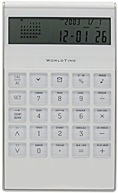 Многофункционален Часовник световно време KeWalker, Будилник, Календар и Калкулатор с Преобразуването на обменния курс на