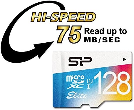 Карта с флаш памет Silicon Power 128 GB със скорост до 75 Mbps microSDXC UHS-1 Class10, Elite с адаптер (SP128GBSTXBU1V20SP)