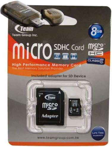 Карта памет microSDHC Turbo клас 6 обем 8 GB. High Speed за Blackberry 9000 Bold 9700 9900 се предлага с безплатни карти SD и USB. Доживотна