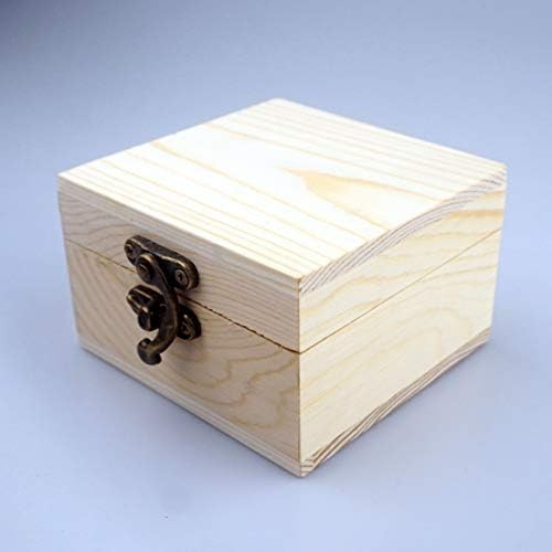 Дървена ковчег LONMAIX за вашия подарък, бижута, часовници, незаконченная дървена ковчег (дърво)
