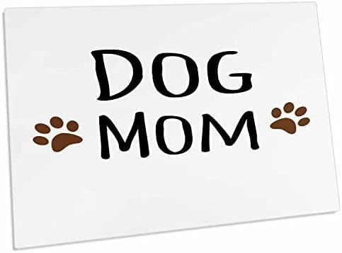 3. Текст Майка кучета, черен на цвят, с две отпечатъци от кучешки лапи - за. - Подложки за настолни възглавници (dpd-154160-1)