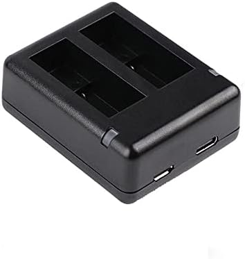 Зарядно за фотоапарат с 2 Слота, кабел за зареждане на Главината Type-C/Micro USB, Зарядно Устройство с Кабел за Gopro Hero 9, Черен