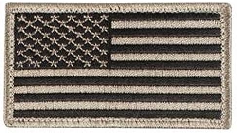 Американският флаг на САЩ Sniper овчарка Война с бродирани ивици на лигавицата с плетене на една кука и линия (Черно / хакове)