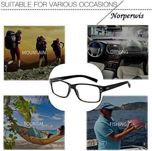 NORPERWIS, 5 чифта очила за четене, качествени, леки сини светозащитные очила с пружинным тръба на шарнирна връзка, ридеры за жени и