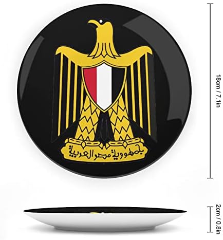 Египетската Национална Емблема на Печатни Декоративна Купа от Костен Порцелан Кръгли Чинии плавателни съдове с Поставка за Дисплей за