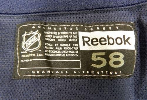 Ню Йорк Рейнджърс Използва За игра на Обучение Фланелка на Военно-Морския флот Reebok NHL 58 DP29890 - Използвани За игри Тениски NHL