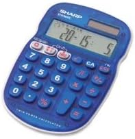 Калкулатор от 10 цифри, функция пробиване, 3-1/3 x5 x3 /4, син, Продава се по 2 броя