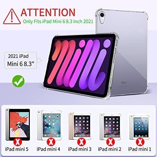 Fyi, калъф за iPad Mini 6 /iPad Mini 6-то поколение, Ультратонкая Прозрачна делото от Мека TPU за iPad Mini 6 8,3-инчов Прозрачен калъф