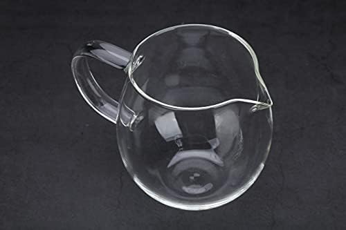 Малка стъклена кана I-MART, Стъклена Кана за мляко, Стъклена Кана за сметана, Стъклена кана за чай (2 опаковки по 12 унции)